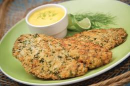 Herb-crusted tilapia